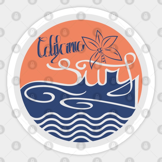 California surf  emblem Sticker by lakokakr